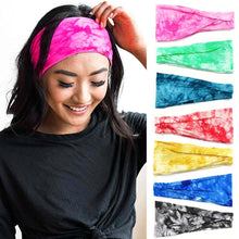 Load image into Gallery viewer, Tie Dye Headband Sweatband For Women