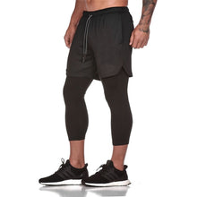 Load image into Gallery viewer, Running Shorts Mens Leggings and shorts 2 in 1 Double layer
