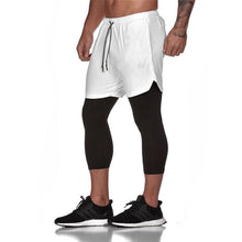 Load image into Gallery viewer, Running Shorts Mens Leggings and shorts 2 in 1 Double layer

