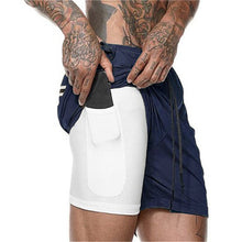 Load image into Gallery viewer, Running Shorts Men 2 in 1 Sports Jogging

