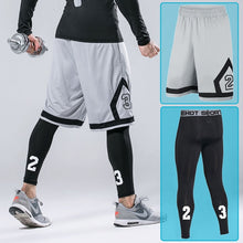 Load image into Gallery viewer, Basketball Sets Sport Gym QUICK-DRY Workout Board Shorts + Tights
