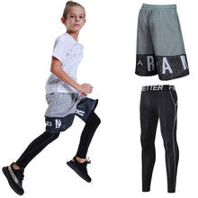 Load image into Gallery viewer, Basketball Sets Sport Gym QUICK-DRY Workout Board Shorts + Tights
