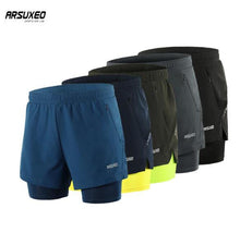 Load image into Gallery viewer, ARSUXEO Men's Running Shorts 2 In 1 Dry Fit Compression Jogging
